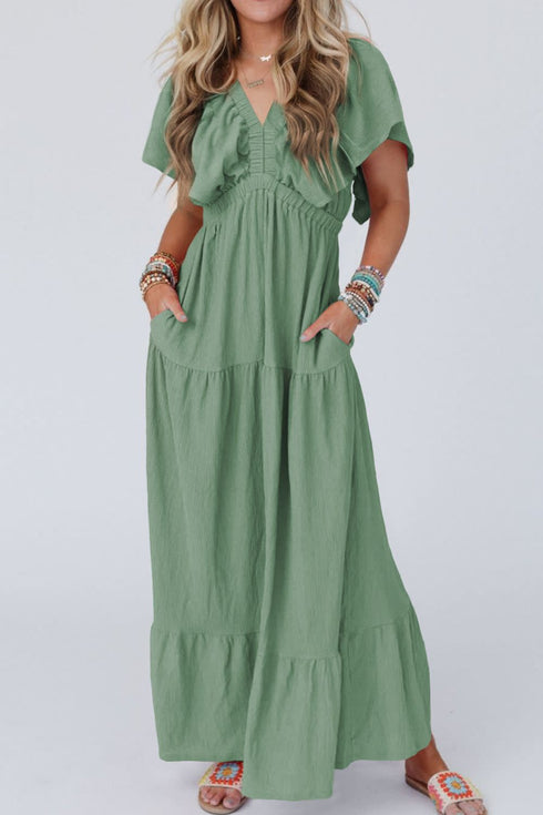 ruffled-v-neck-flutter-sleeve-maxi-dress OhSoStyled - Sophia's Style-14